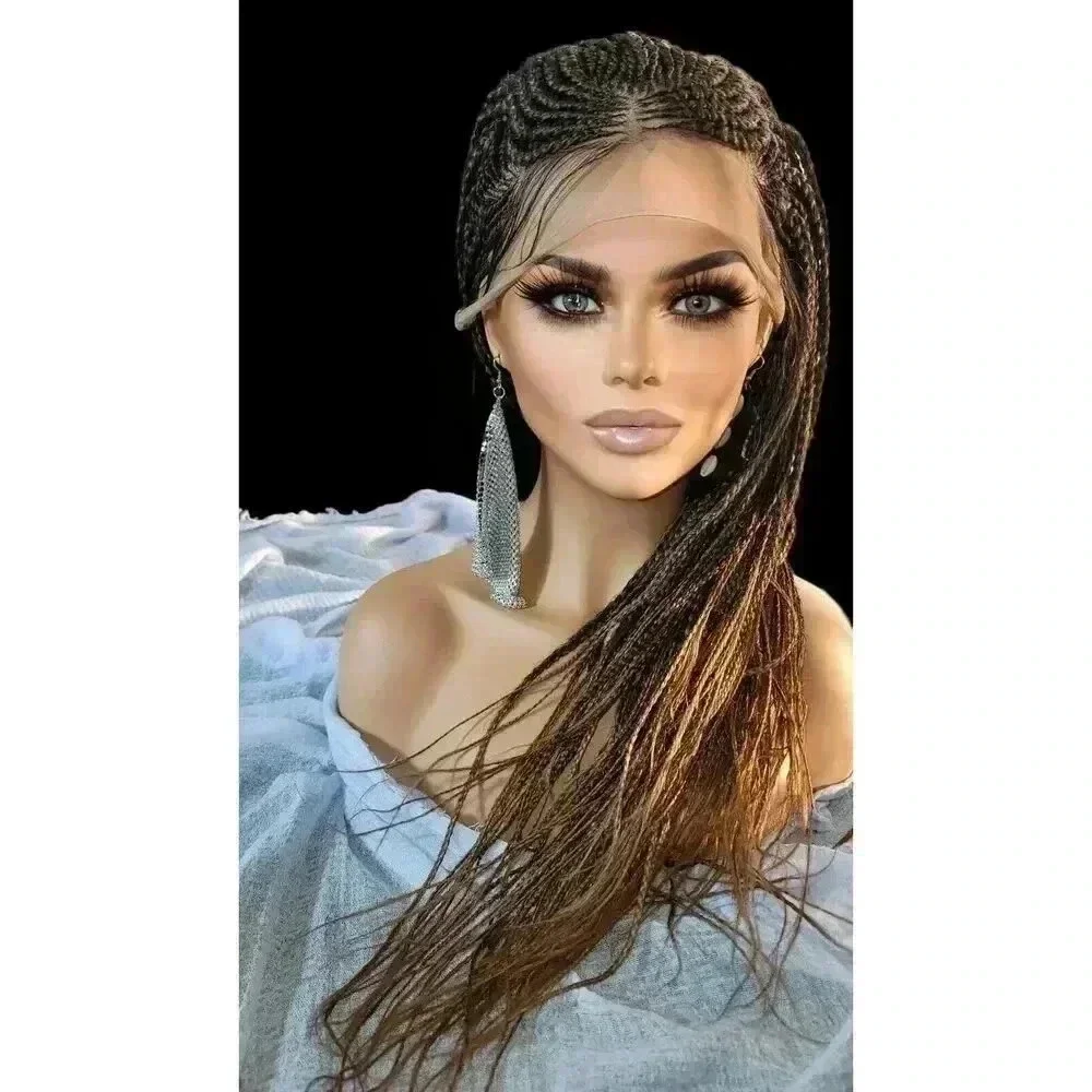 Stunning Handmade Braided Wigs, Luxurious, # 2/30 Ombre Box Braid Lace Long NWT!